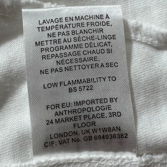 ANTHROPOLOGIE 
WHITE MIKI STATEMENT SLEEVE TOP BY VELVET - Picture 11 of 11